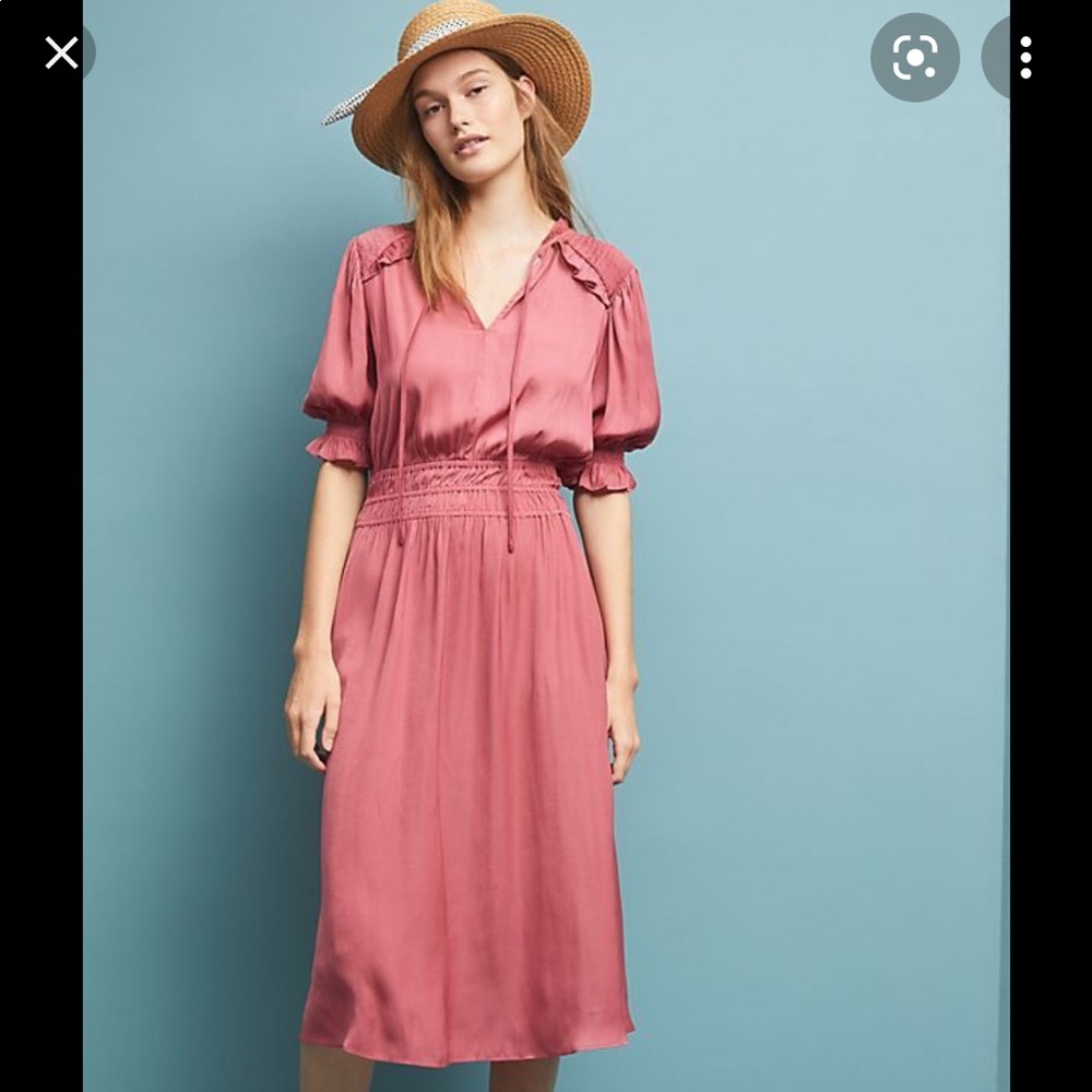 Anthropologie Cape May Midi Dress in Rose—M
